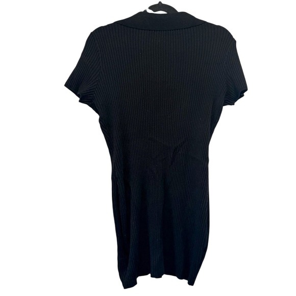 Abercrombie & Fitch Mini Dress Polo Knit Black Bodycon Womens Size Medium Petite - Picture 5 of 5